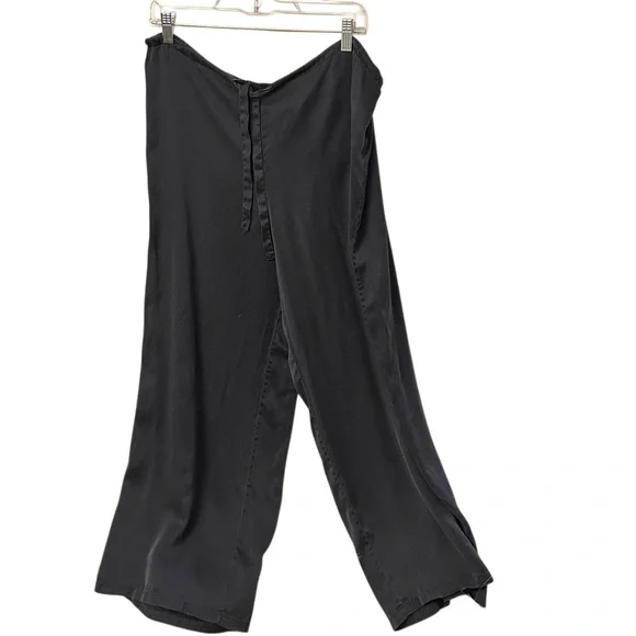 SOMA Intimates Silk Drawstring Pajama Pants Side Leg Navy Blue  Size XL - Picture 5 of 8